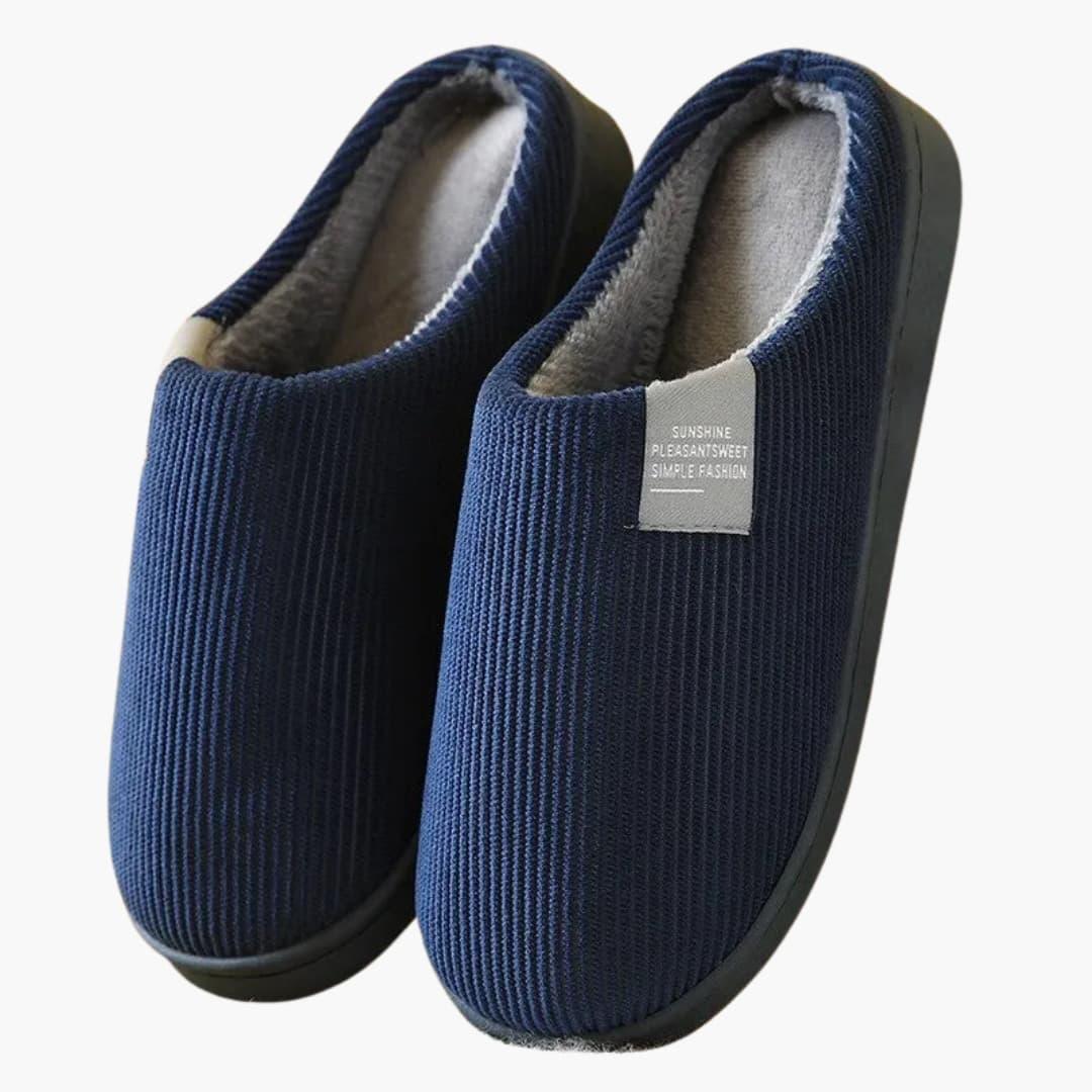 Unisex Slippers with Plush Surface and Thick Sole