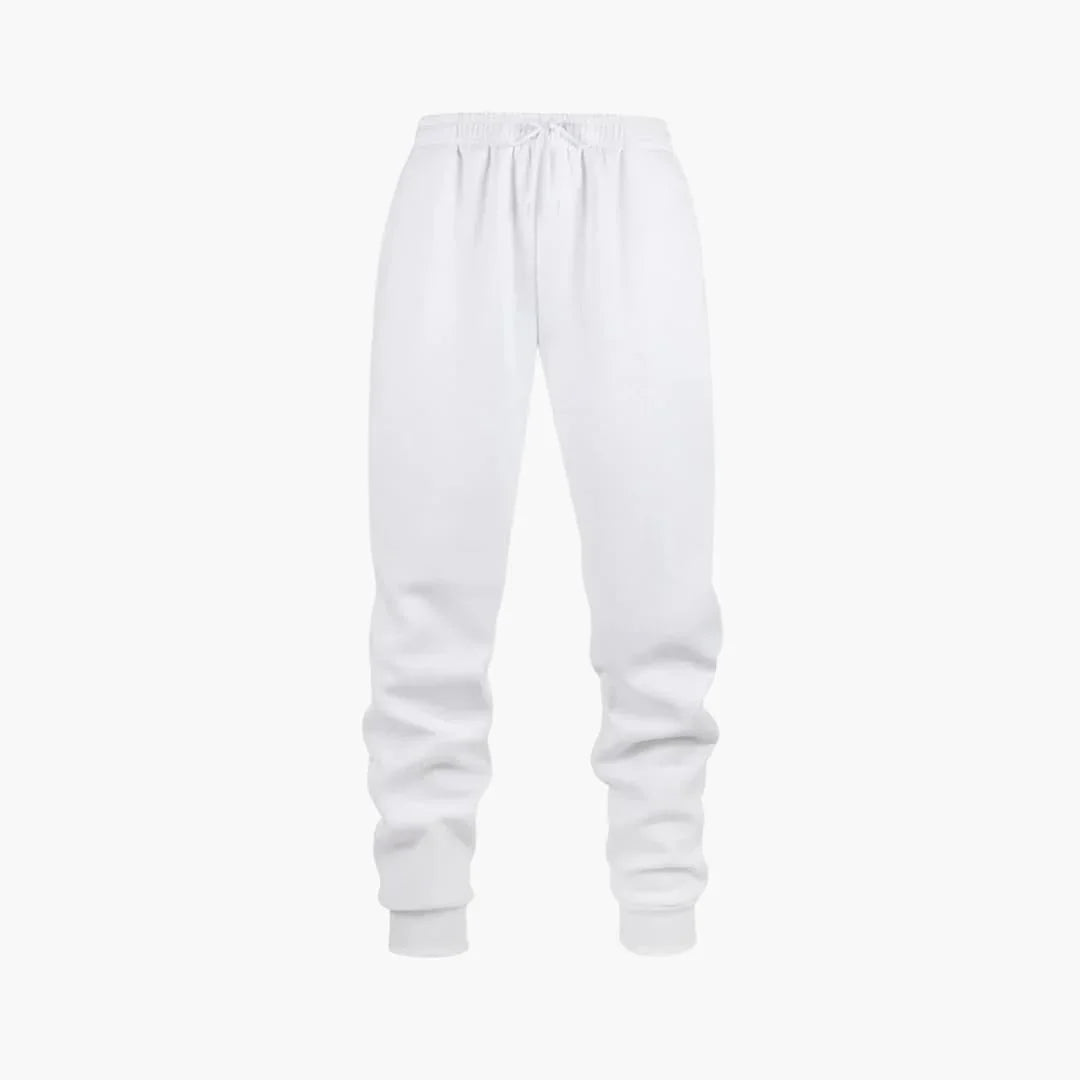 Men's Jogging Pants with Elastic Waistband and Cuff at Hem
