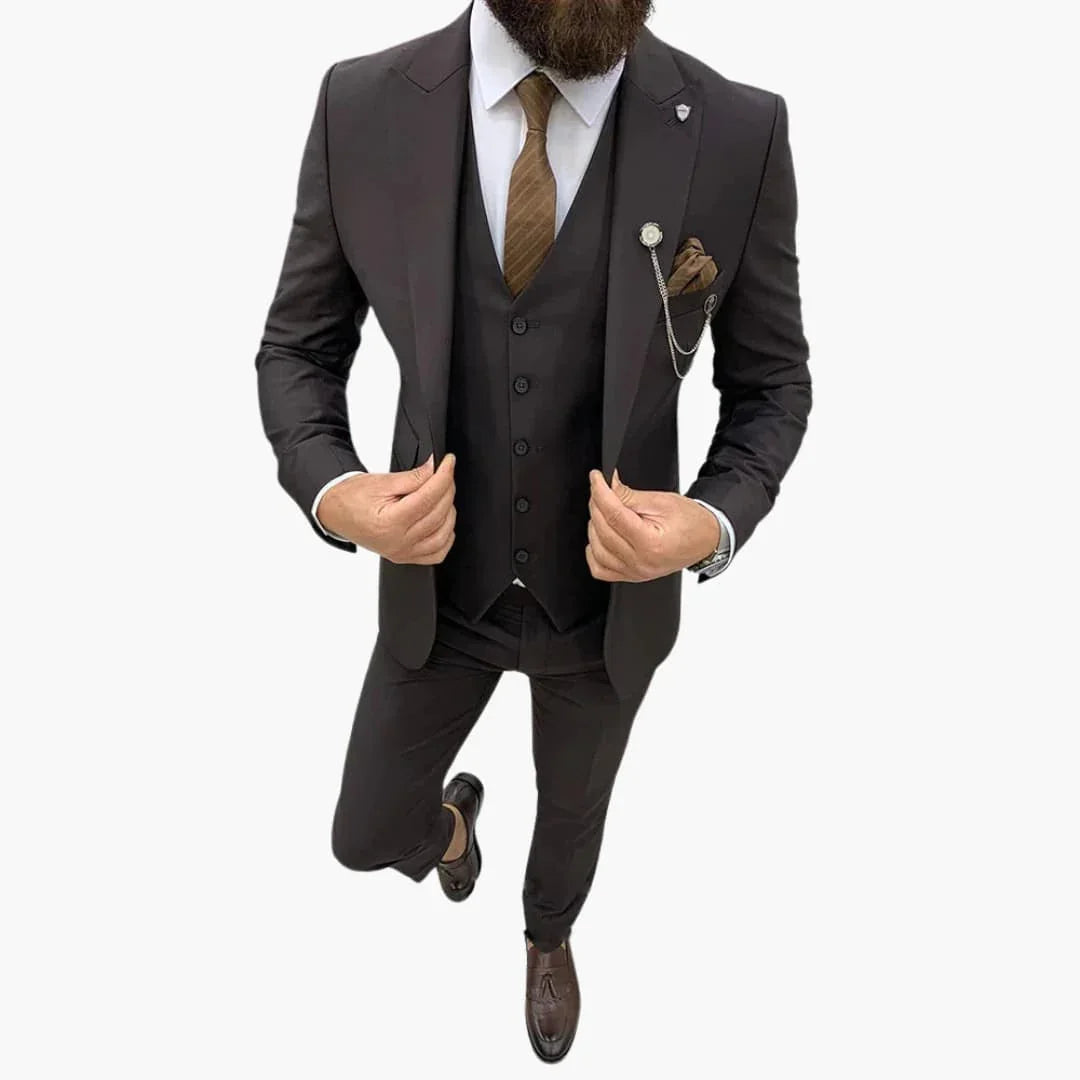 Bavane | Slim Fit Suit Set - Men's 3-Piece Suit for Evening Wear