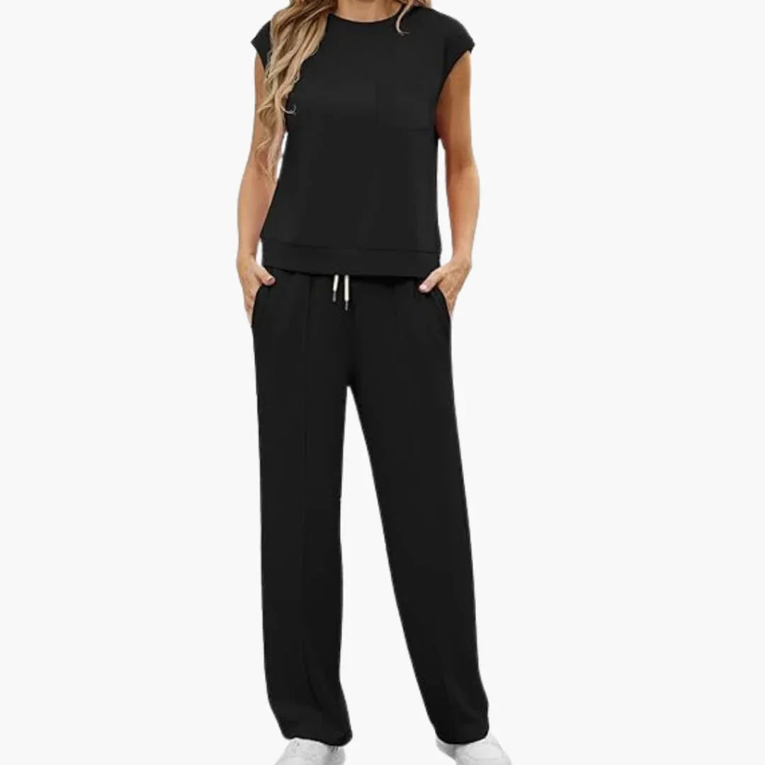 Bavane | Two-Piece Summer Set for Women with Cap Sleeves and Pockets