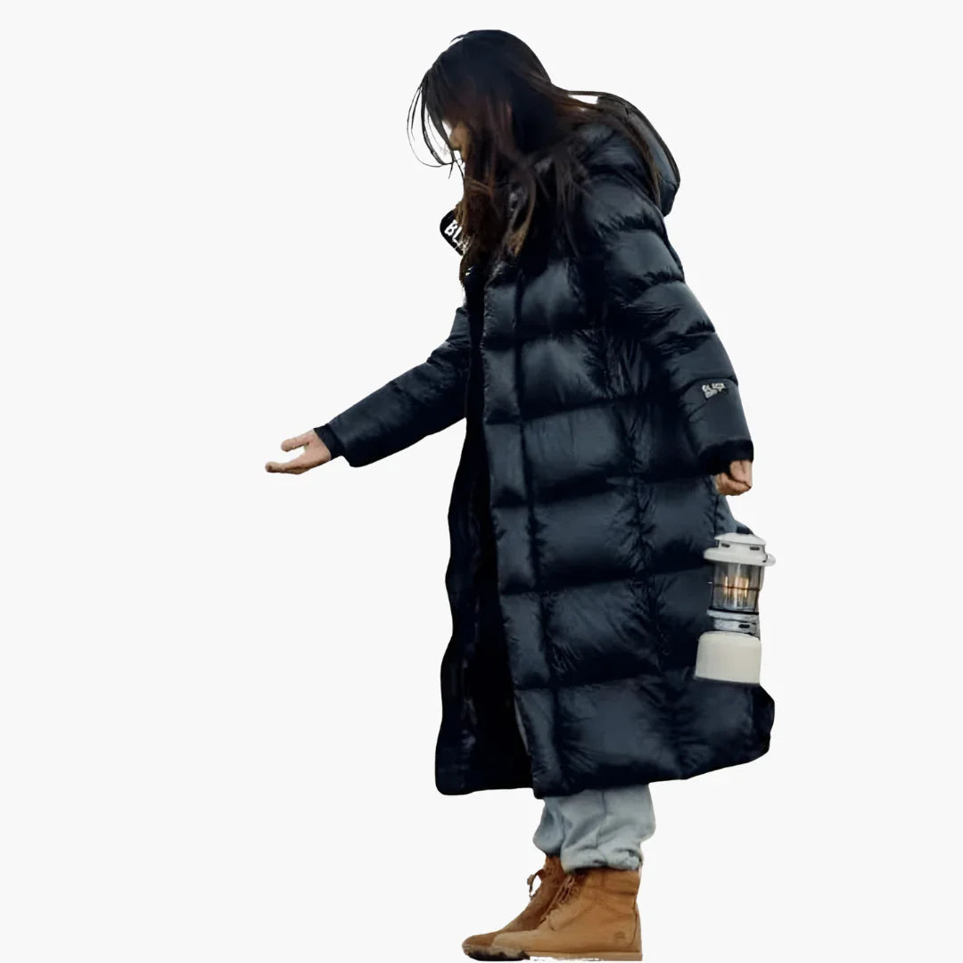 Bavane | Women's Down Coat with Hood and Zipper