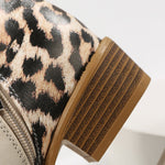 Women's Boots with Side Zipper and Low Heel