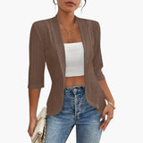Violet | Women's Coat with Open Front and Shawl Collar