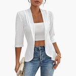 Women's Coat with Open Front and Shawl Collar