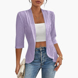 Women's Coat with Open Front and Shawl Collar