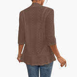 Violet | Women's Coat with Open Front and Shawl Collar