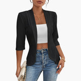 Women's Coat with Open Front and Shawl Collar