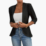 Women's Coat with Open Front and Shawl Collar