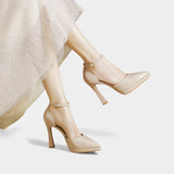 Nola | Women's Heels with Ankle Strap and Block Heel
