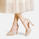 Nola | Women's Heels with Ankle Strap and Block Heel