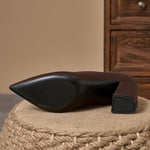 Women's Heels with Pointed Toe and Block Heel