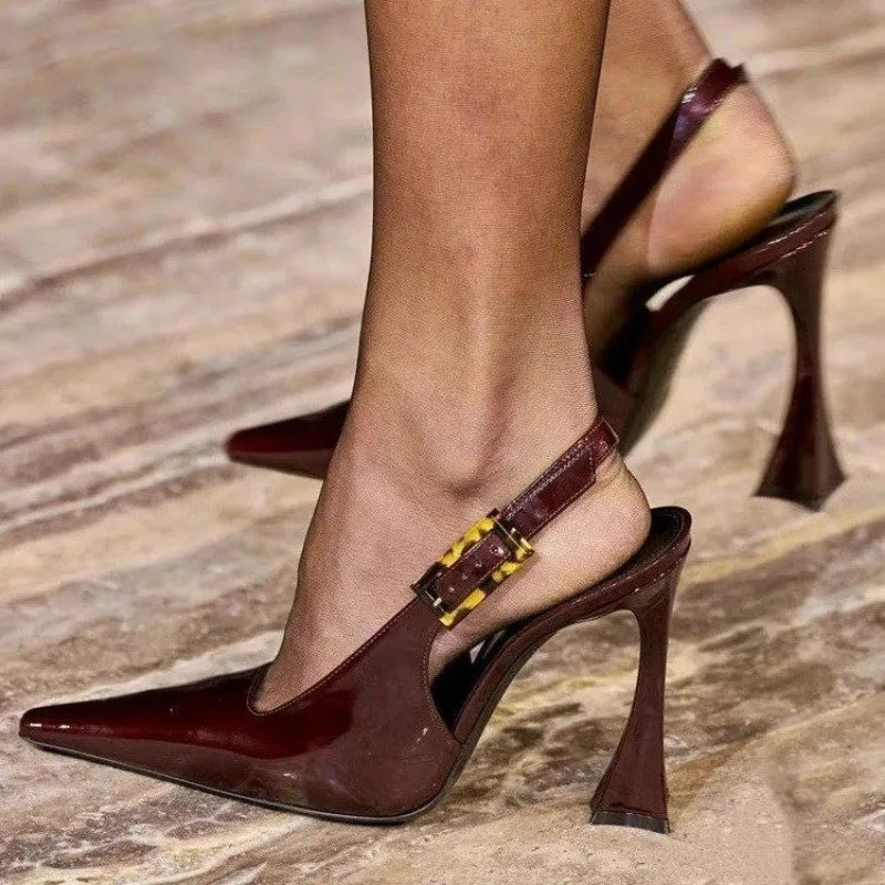 Bavane | Women's High Heel Sandals with Pointed Toe and Leather Upper