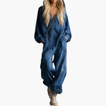 Women's Jumpsuit with Hood and Long Sleeves