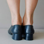 Women's Leather Sandals with Buckle Closure and Low Heel