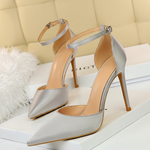 Women's Mules with Crystal Detail and Slim Heel