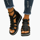 Women's Orthopedic Sandals with Adjustable Straps and Rhinestone Detail