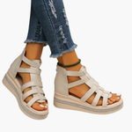 Women's Orthopedic Sandals with Adjustable Straps and Rhinestone Detail