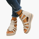 Women's Orthopedic Sandals with Adjustable Straps and Rhinestone Detail