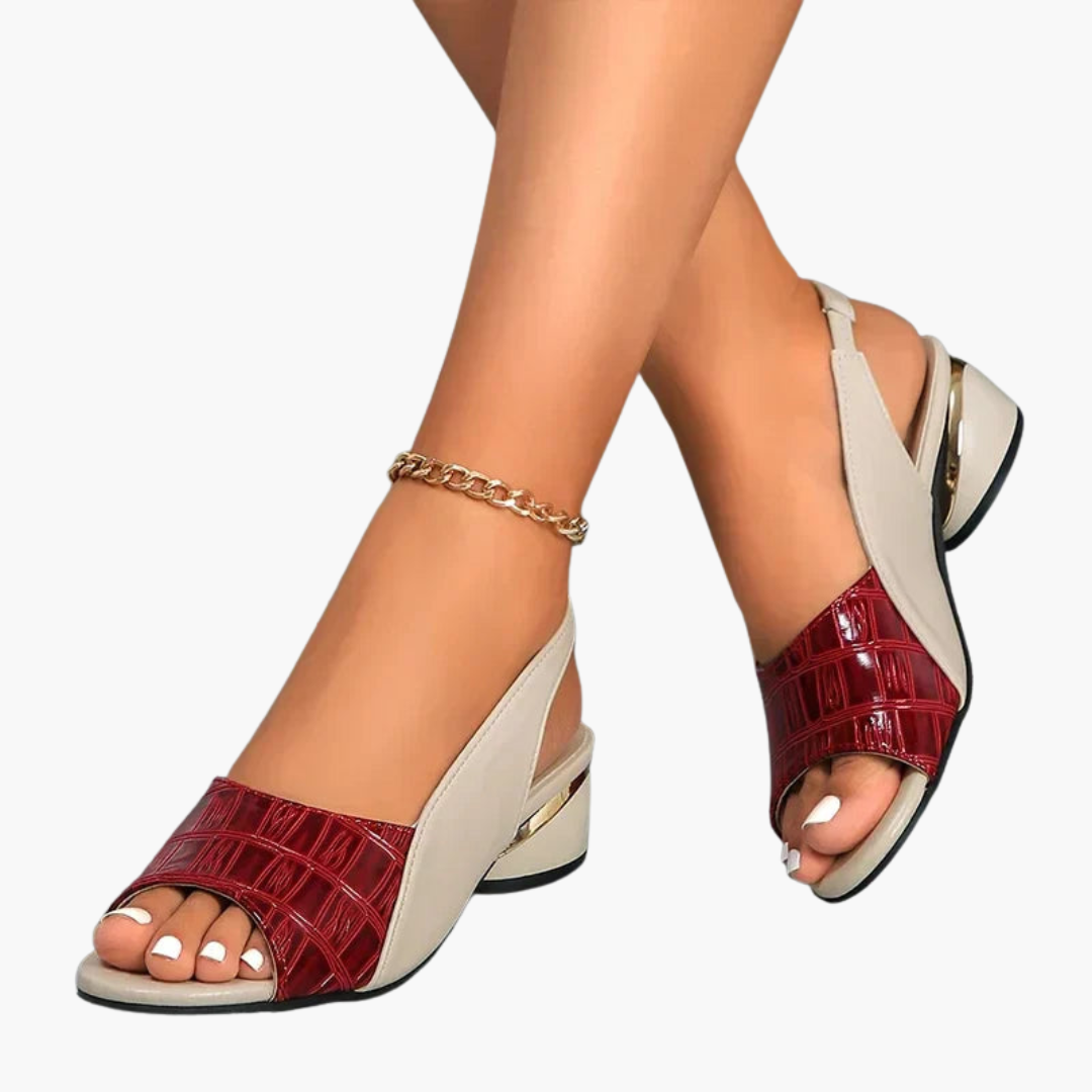 Bavane | Women's Orthopedic Sandals with Block Heel and Padded Insole