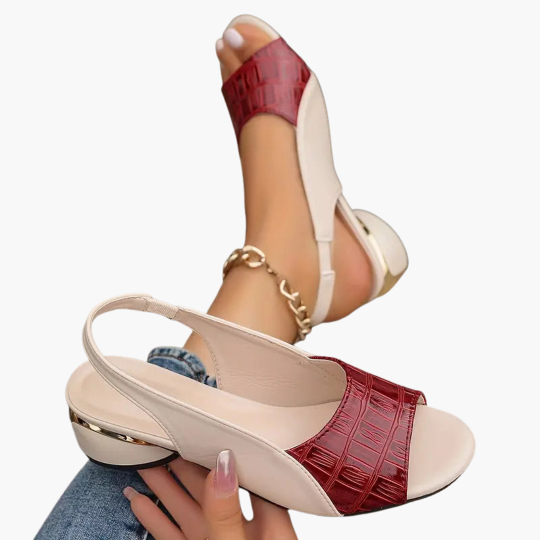 Women's Orthopedic Sandals with Block Heel and Padded Insole