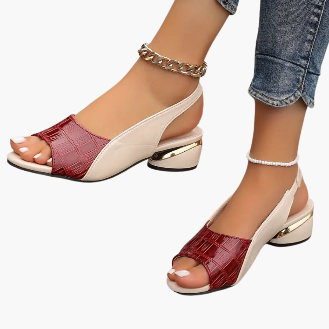 Women's Orthopedic Sandals with Block Heel and Padded Insole