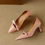 Women's Pumps with Pointed Toe and Flared Heel