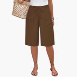 Women's Shorts with Drawstring Waist and Front Pockets
