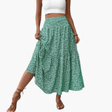 Nora | Women's Skirt with Elastic Waistband and Floral Pattern