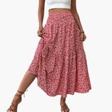 Nora | Women's Skirt with Elastic Waistband and Floral Pattern