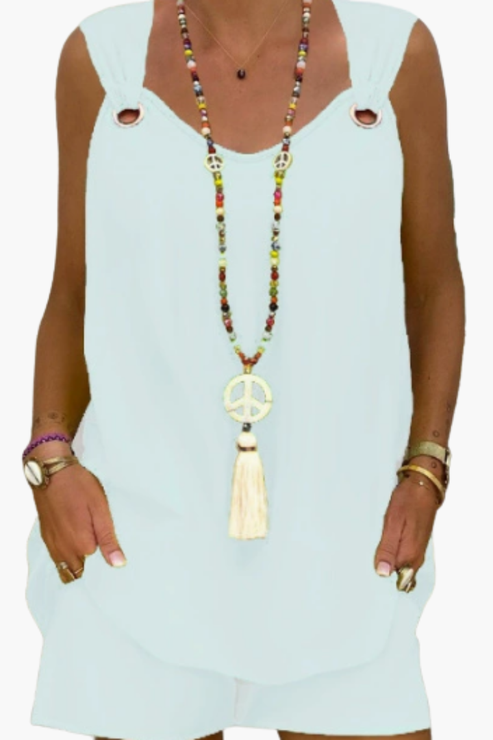 Women’s Summer Two-Piece Tunic & Shorts Set – Airy, Relaxed Stylish