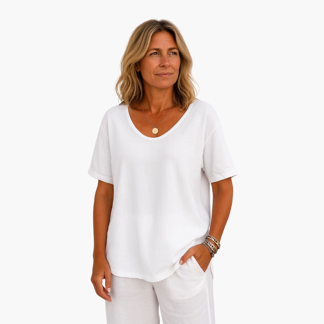 Women's T-Shirt with Loose Fit and Breathable Fabric