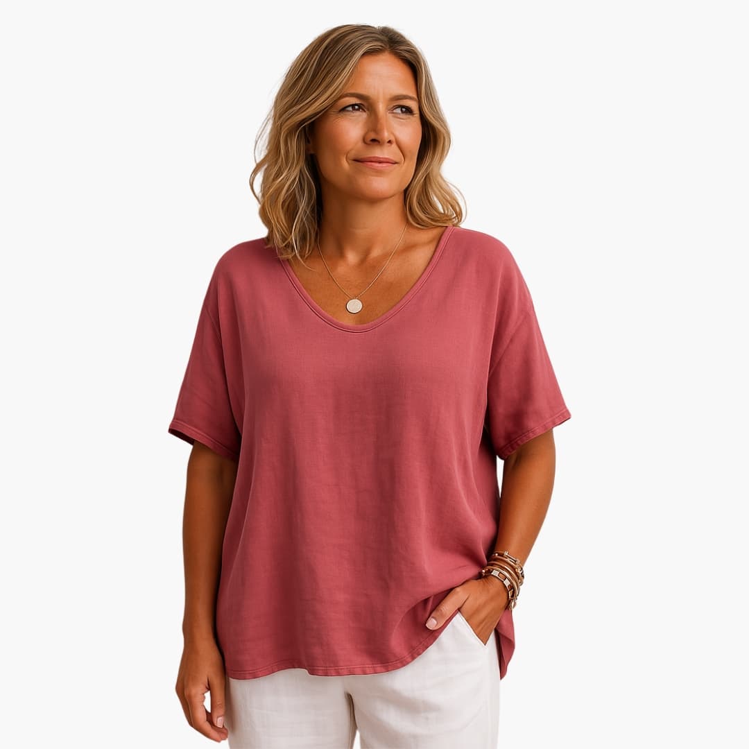 Women's T-Shirt with Loose Fit and Breathable Fabric