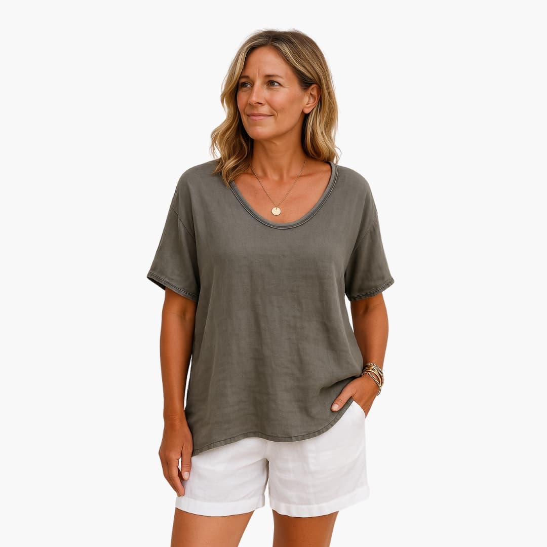 Women's T-Shirt with Loose Fit and Breathable Fabric