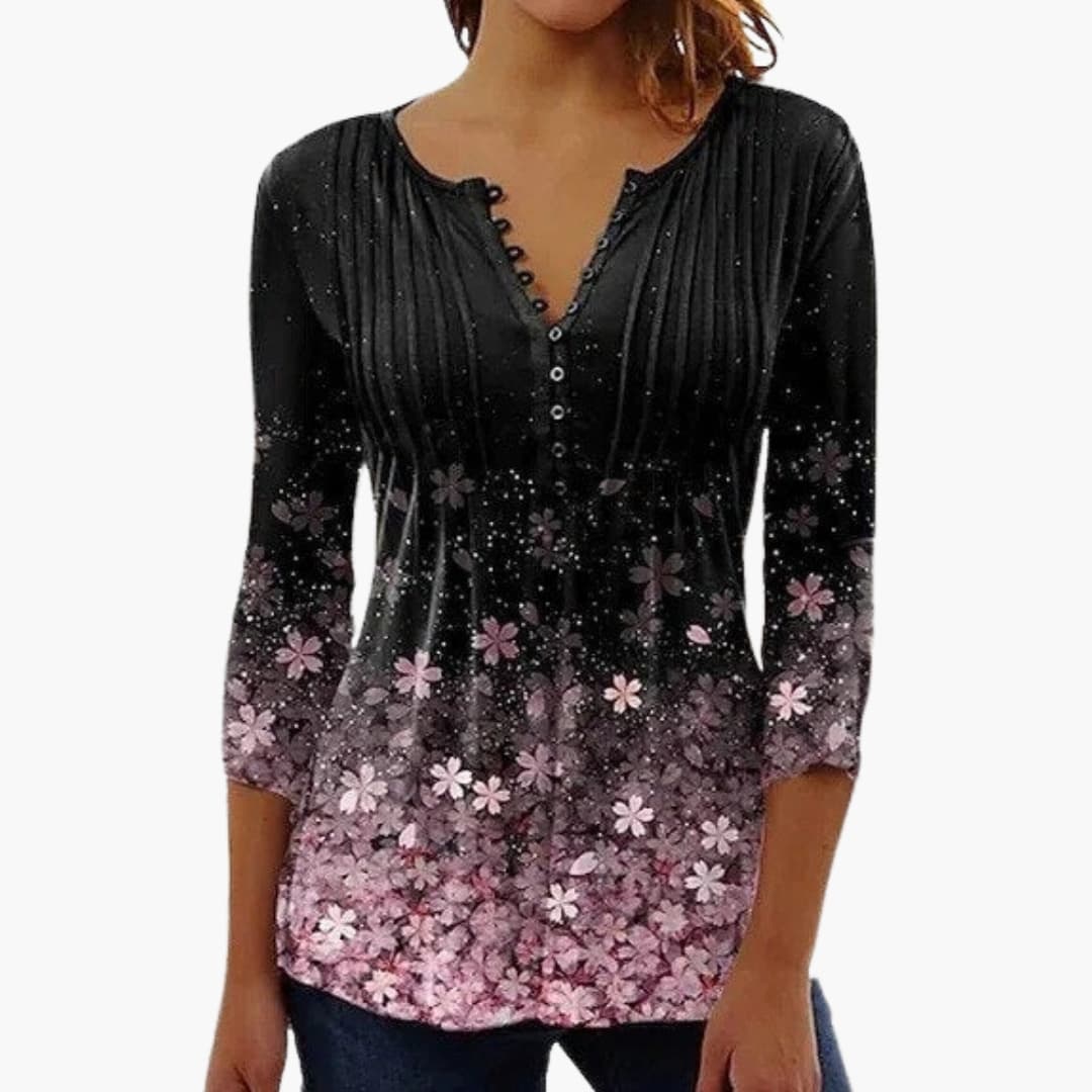 Women's Top with Cotton Blend and Tailored Fit