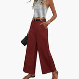 Aurora | Women's Trousers with High Waist and Side Pockets