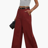 Aurora | Women's Trousers with High Waist and Side Pockets