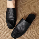 Women's Mule Shoes with Slip-On and Cap Toe
