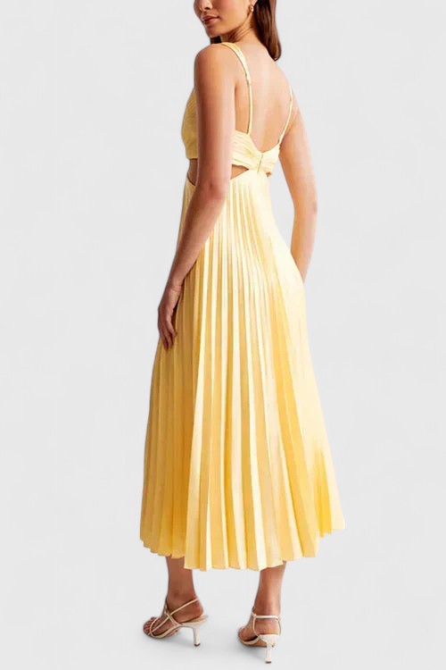 Women's Wedding Guest Dress | Sleeveless Pleated