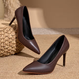 Women's Slip On Heels with Pointed Toe and Stiletto