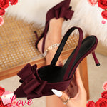 Women's Heels with Bow Detail and Stiletto Heel