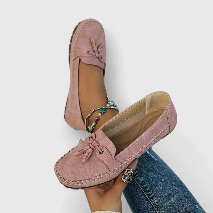 Women's Loafers with Bow Detail and Tassel