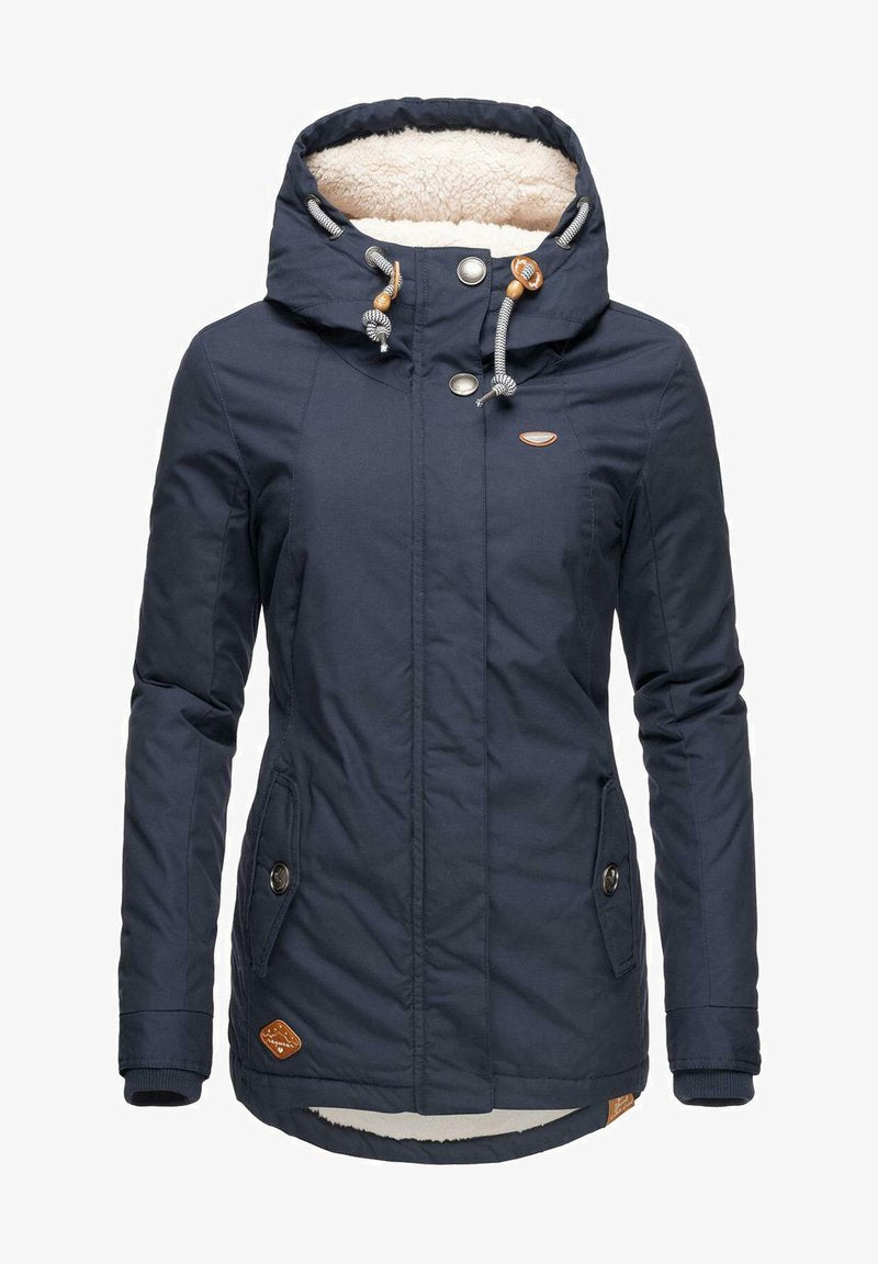 Women's Winter Jacket with Hood, Lining, and Zipper