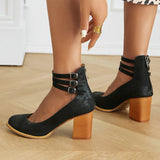 Zara | Womens Orthopedic Sandals with Ankle Strap and Block Heel