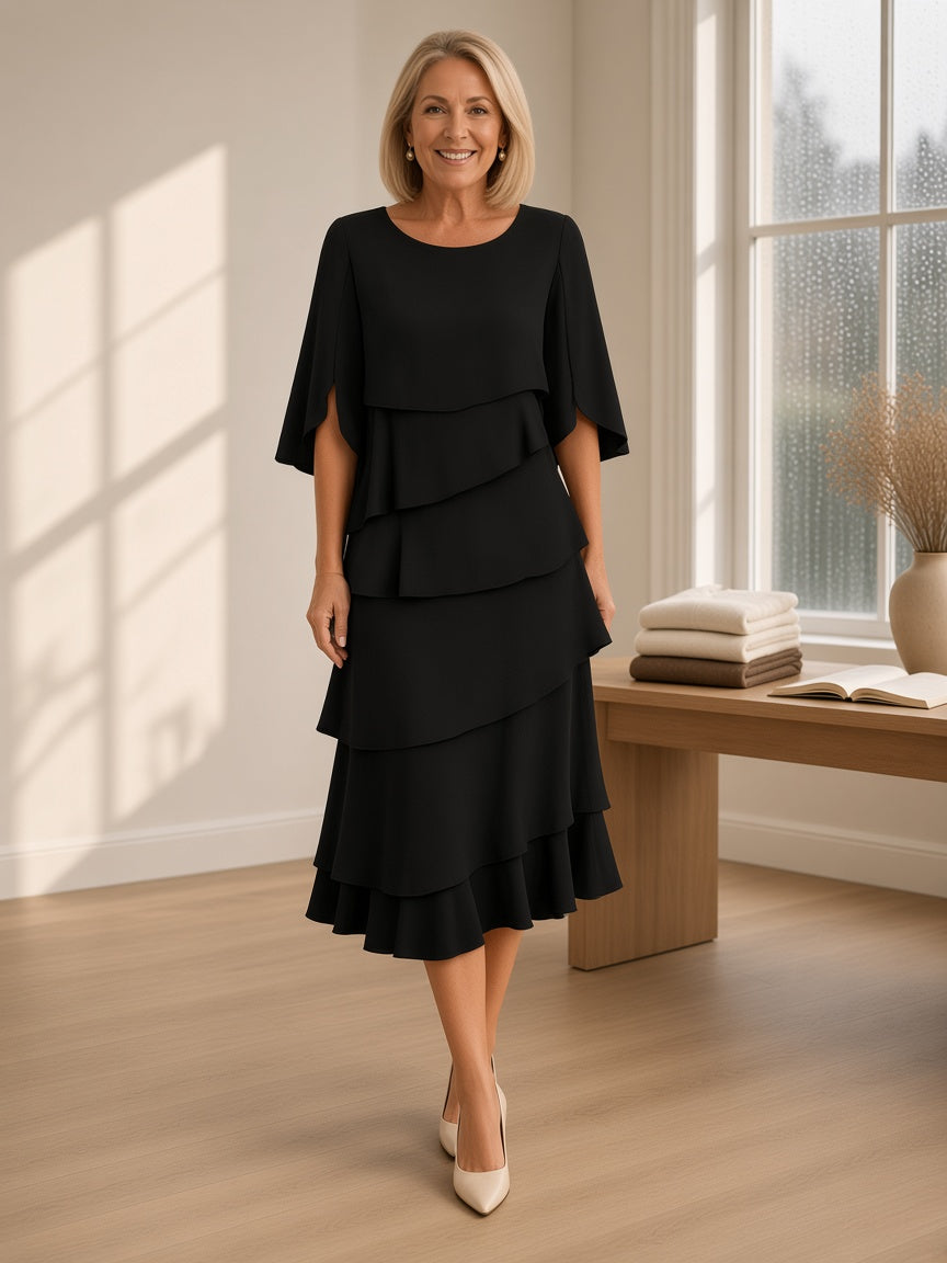 Women's ruffle midi dress