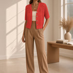 Women's hollow-knit cardigan