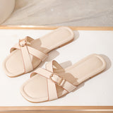 Ottilia | Women's Sandals with Criss Cross Straps and Flat Sole