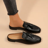 Women's Loafer Shoes with Slip On Design and Plain Toe