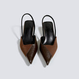 Women's Heels with Ankle Strap and Kitten Heel