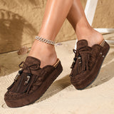 Women's Sandals with Tassel Detail and Platform Sole