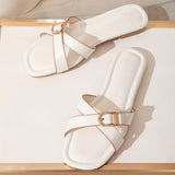 Ottilia | Women's Sandals with Criss Cross Straps and Flat Sole